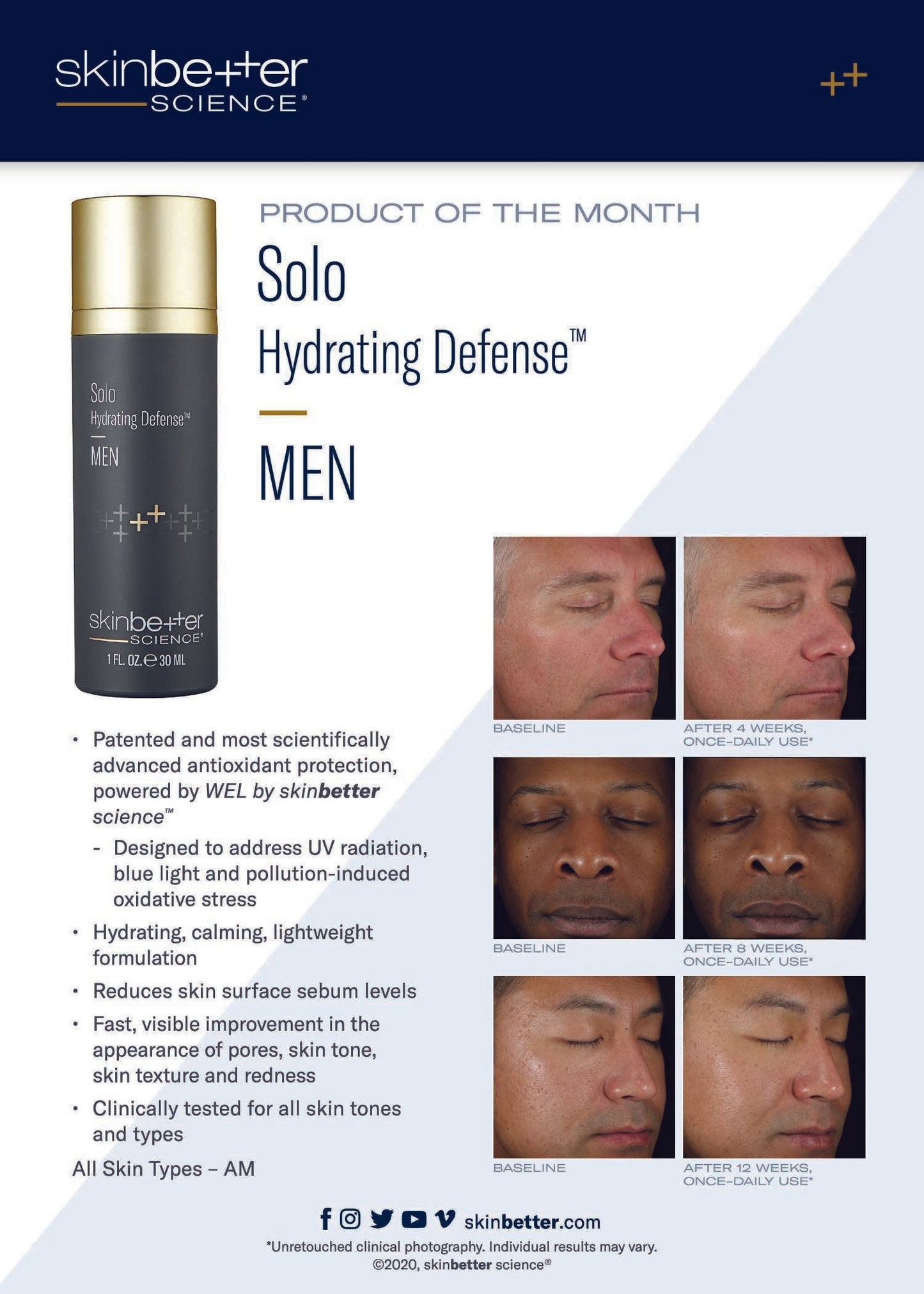 Skinbetter Solo Hydrating Defense™ Men (In-Store)