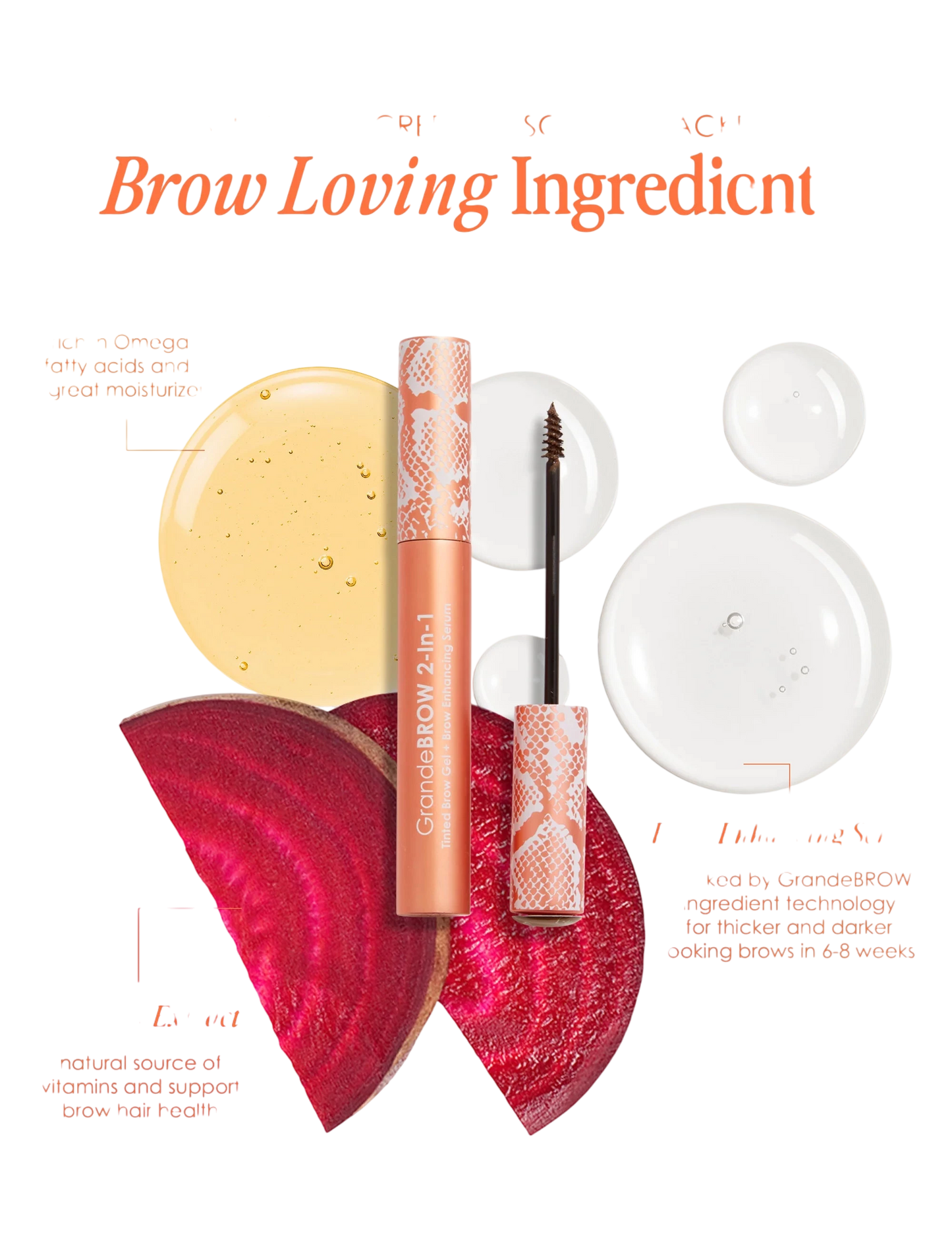Grande Cosmetics 2-In-1 Tinted Brow Gel + Brow Enhancing Serum
