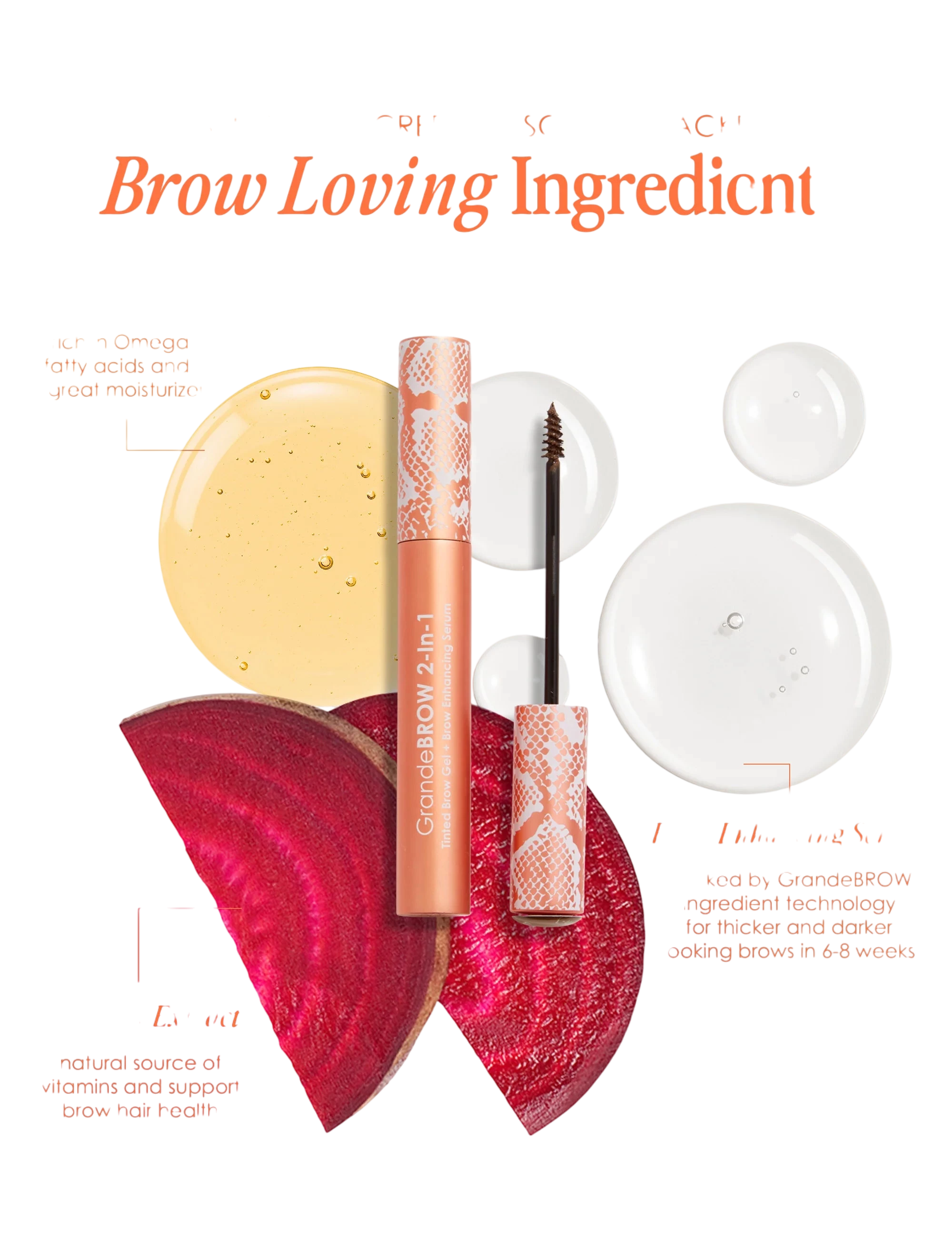 Grande Cosmetics 2-In-1 Tinted Brow Gel + Brow Enhancing Serum