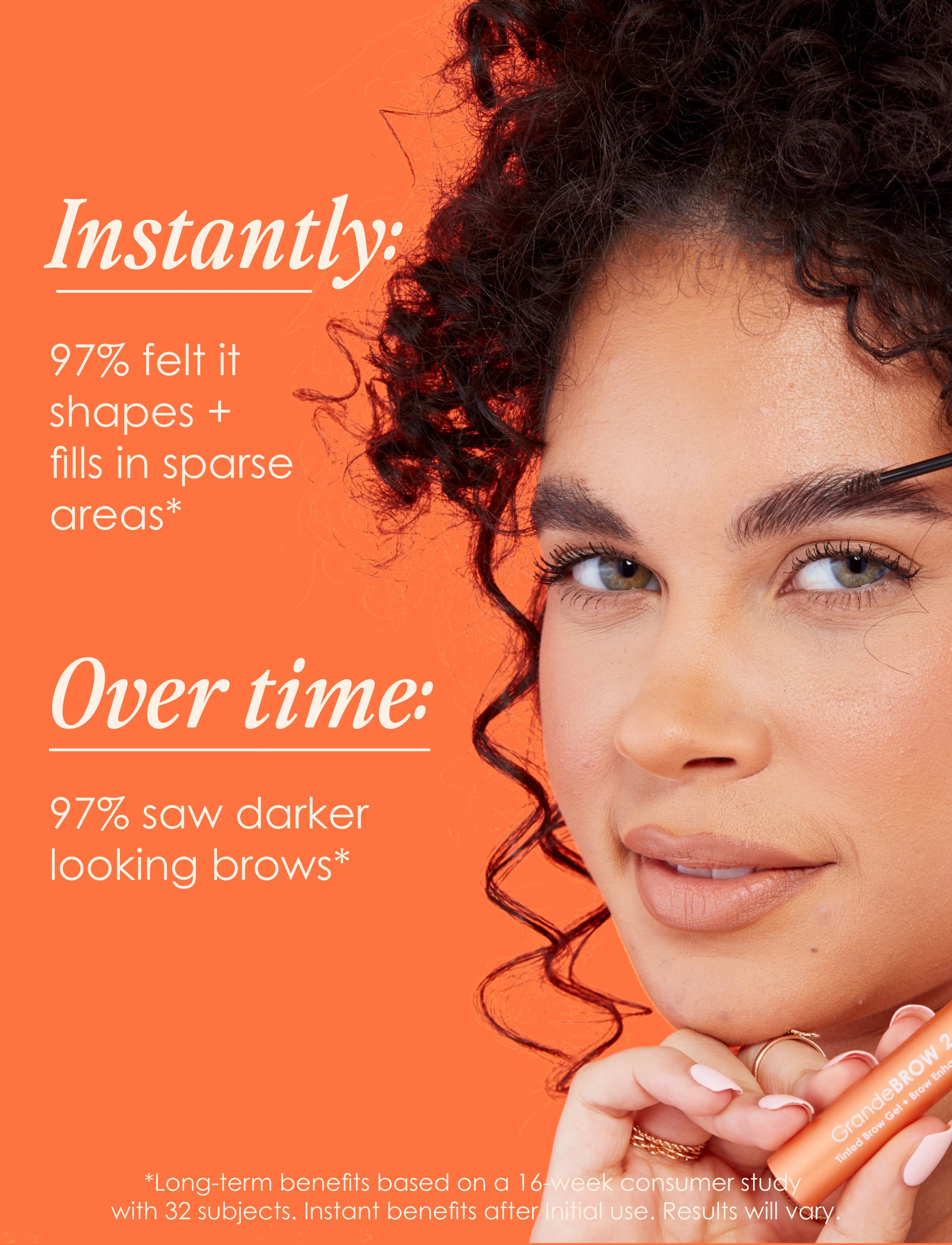 Grande Cosmetics 2-In-1 Tinted Brow Gel + Brow Enhancing Serum