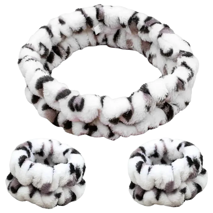 Face Washing Spa Headband And Wristband Set