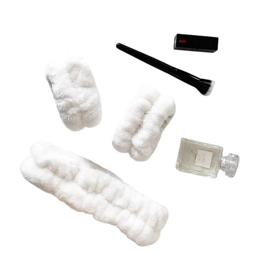 Face Washing Spa Headband And Wristband Set